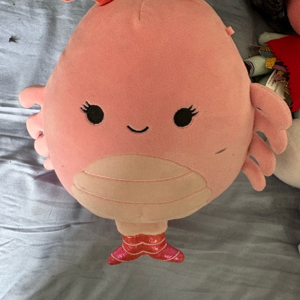 Cute pink shrimp Squishmallow